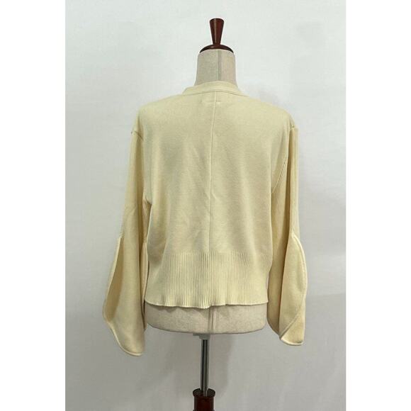 AKIRANAKA Sz 3 M L Ivory Cream Cardigan Sweater Wool Blend Japan - Picture 6 of 11